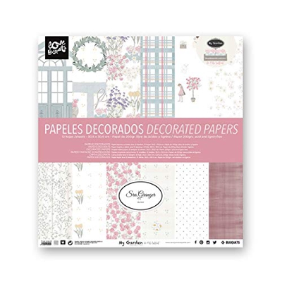 Papeles decorados Scrapbooking Sra Granger - My garden - Busquets -5% en libros