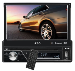 AEG AR 4026 - Radio para coche (DVD/CD, pantalla LCD táctil de 7"/17,5 cm, ranura para tarjetas SD, puerto USB), color negro en oferta