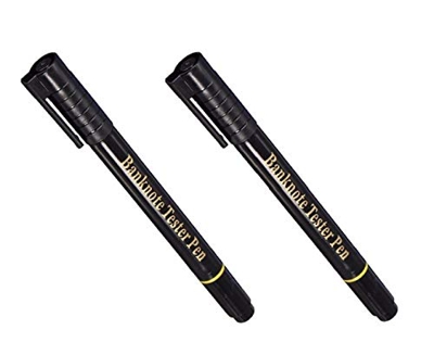 [ Lote de 2 ] Lote de 2 detectores Billetes Falsos - Lápiz 2in1 Set Products : detectores de billetes falsos y bolígrafo / Indispensable [Euros / Libr