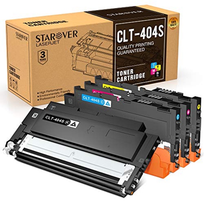 STAROVER 4X CLT-404S (CLT-K404S CLT-C404S CLT-M404S CLT-Y404S) Cartuchos De Tóner Compatible para Samsung Xpress Samsung Xpress C480 C480W C480FN C480