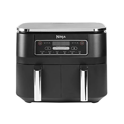 Ninja Foodi [AF300EU] Freidora de Aire Dual Zone, 2470 W, 7.6 litros, Plástico, Negro