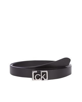 Calvin Klein - Cinturón De Mujer De Piel En Negro Con Logo