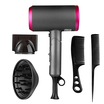 Secador de Pelo, Sendowtek 1800W Profesional Secador Iónico con Mango Plegable y Diseño de Tubo Interior 2 Velocidades 3 Temperaturas Tecnologia Ceram