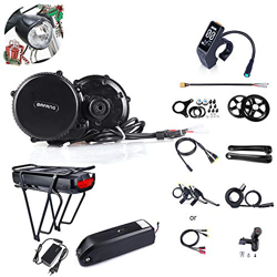 JUNSTAR Mountain Bike Mid-Drive Motor Road Bike Electric Mid Motor Bafang BBS02B 48V 750W (MM G340.750) Juego de conversión de Bicicleta con batería y características
