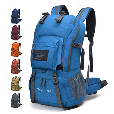 MOUNTAINTOP Mochila de Senderismo 40 litros Impermeable Mochila Trekking Mochila al Aire Libre Escalada Deporte Viajes Acampadas con Cubierta de Lluvi