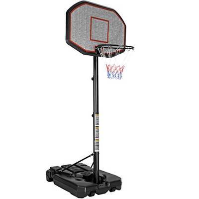 TecTake Cesta de Baloncesto móvil Soporte para Canasta con ruedos | Soporte Estable | Altura de la Cesta: 200-305cm