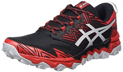 Asics Gel-Fujitrabuco 8, Sneaker Hombre, Classic Red/Piedmont Grey, 44 EU
