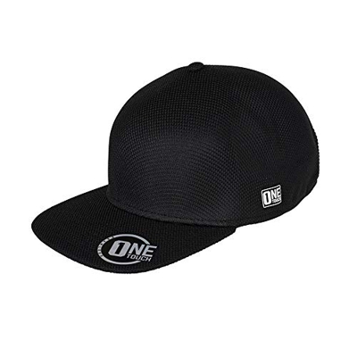 Myrtle Beach - Gorra sin Costuras One Touch con Visera Plana para Adultos Unisex (Talla Única) (Negro)