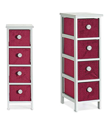 Gift Decor Mueble Auxiliar Terciopelo Granate (32 X 81 X 26 Cm) precio