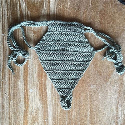 ZZLLFF Nueva Ganchillo de Las Mujeres T-Back Ropa de natación de Punto Thong Secreto Solarium Casual Fondo de Bikini Sexy Beachwear Mini Briefs (Color