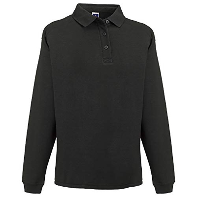 Russell Europe - Sudadera estilo polo grueso Modelo Duty hombre caballero (Extra Grande (XL)/Negro)
