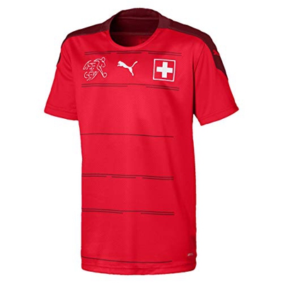 PUMA Sfv Home Shirt Replica Jr Maillot, Niños, Red-Pomegranate, 152