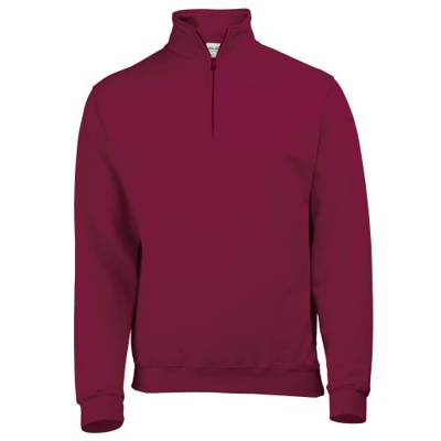 Awdis - Sudadera básica con cremallera de ¼ Modelo Sophomore Hombre Caballero (2XL/Vino)