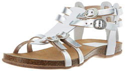 Kickers Ana, Sandalias de Punta Descubierta para Mujer, Blanco (Blanc Argent Metal 31), 37 EU características