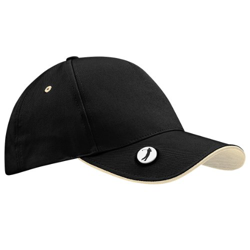 Beechfield - Gorra/Visera simbolo/Logo Golf - Verano/Piscina (Paquete de 2) (Talla Única) (Negro/Crema) precio