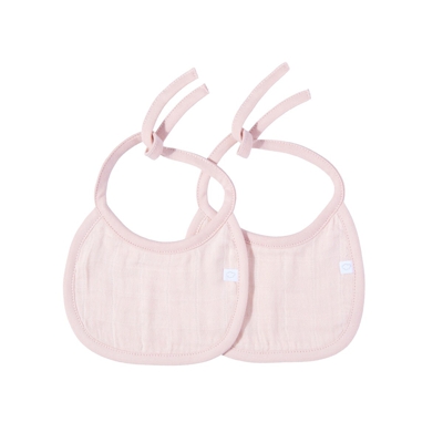 Cotton Juice Baby Home - Juego De 2 Baberos New Born Muselina Rosa