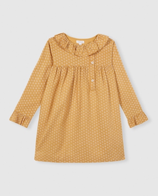 Gocco - Vestido De Niña Mostaza Con Espirales