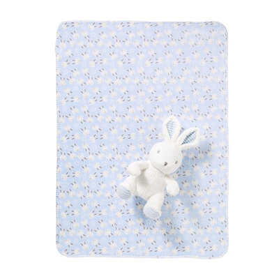 Cotton Juice Baby Home - Manta + Peluche Conejito De Regalo Celeste