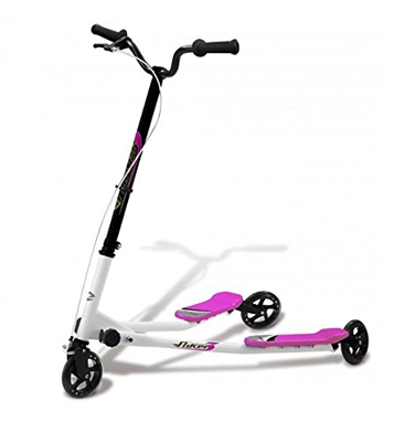 Fliker Bipatinete– Monopatín de 3 ruedas – Skateboard – Skate, ROSA