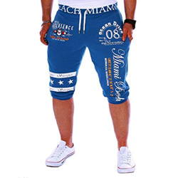Pantalones Cortos Hombre Verano 2019 Nuevo SHOBDW Casual Impresión de Letras Pantalones Hombre Chandal Cordón Elástico Pantalones Cortos Hombre Deport precio