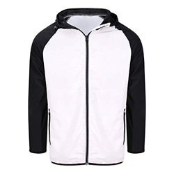 AWDis Just Cool - Chaqueta Cortavientos en Contraste para Hombre (XL) (Blanco Ártico/Negro Azabache) precio