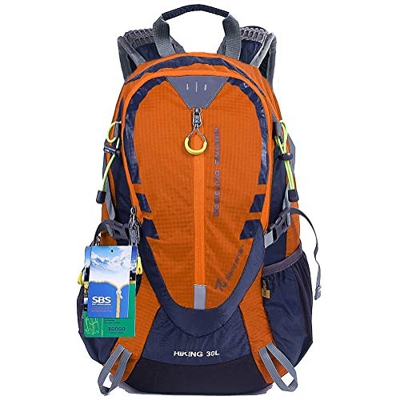 EGOGO 30L al Aire Libre Ciclismo Senderismo Mochila Resistente al Agua Corriendo Mochila Camping con Lluvia Cubierta S2310 (Naranja)