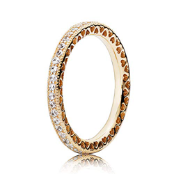 Diseño de corazones de Pandora 14 K oro anillo 150181 CZ, diferentes tamaños disponibles (4,5/48) en oferta