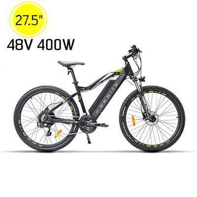 XXCY Bicicleta De Montaña Eléctrica Bicicleta Eléctrica De 27.5"con 48v 13ah Batería De Litio Extraíble Shimano 21 Velocidad para Adulto Mujer/Hombre