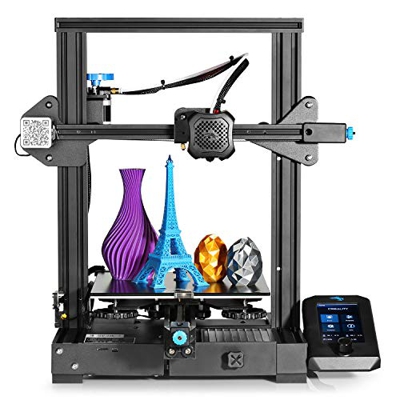 Impresora 3D Creality Ender 3 V2: placa base silenciosa de 32 bits, plataforma de vidrio de carborundo, impresión de currículum, volumen de construcci