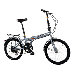 riou Bicicleta Plegable de 20 Pulgadas de Velocidad Variable Bicicleta de Viaje para Adultos Cambio de 6 Velocidades/Velocidad única en oferta