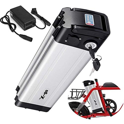 X-go Bateria Bicicleta Electrica BateríA Bicicleta EléCtrica 36V 10AH Adecuado para Motor De 350W ，Cargador(Tablero de Protección de BMS)