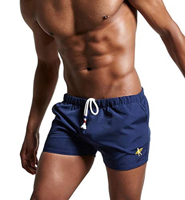 Superora Bañadores Traje de Baño Hombre De Natación Hombre Boxeador Surf Pantalones Trajes De Baño Cortos Playa Piscina Secado Rápido De Malla Playa L