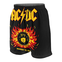 ACDC Bañador de Playa para Hombre Calzoncillos Tipo bóxer Traje de baño de Secado rápido Ropa Interior Bañador con Bolsillo Cortos Blancos para Correr características