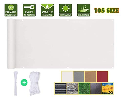 Pantalla para Balcón Jardín 90x700cm Privacidad de Balcón y Pantallas Toldo Lateral Balcon Resistente al Viento para Jardín Balcón Terraza Piscina Bla