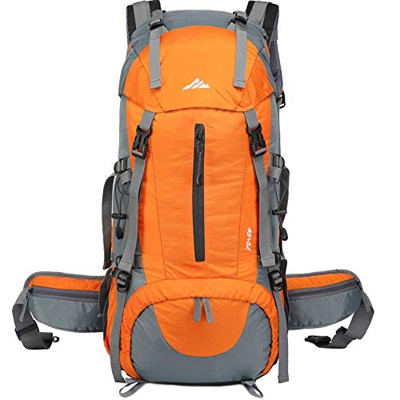 Lukasa Mochila de Senderismo 50L con Cubierta Impermeable, Mochila Trekking al Aire Libre, Bolsa para Caminatas Adecuada para Caminatas, Acampadas, De