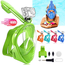 HINATAA Máscara de Buceo para Niños, 180 °Máscara de Snorkel de Cara Completa Infantil, Anti-vaho Anti-Fuga Máscara de Gafas Compatible con GoPro, Ade en oferta