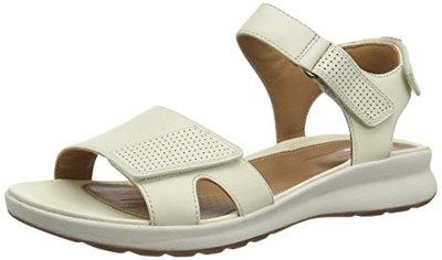 Clarks Un Adorn Calm, Sandalias de Talón Abierto para Mujer, Beige (Off White Lea Off White Lea), 38 EU