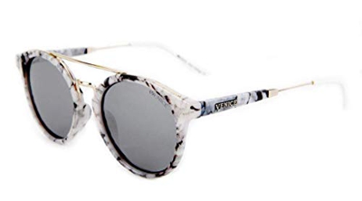 VENICE EYEWEAR OCCHIALI Gafas de sol Polarizadas DOUBLE BRIDGE- última moda - protección 100% UV400 (Mármol)
