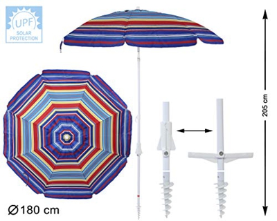 CREVICOSTA QUALITY MARK MARCAS DE CALIDAD MULTIFUSIÓN Sombrilla con Espiral 180cm, diseño, 180 cm
