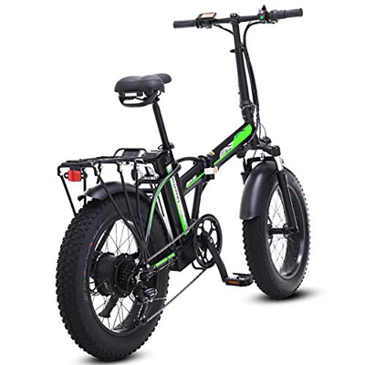 500W eléctrica plegable bicicletas, 48V para hombre bicicletas 7 Velocidad Variable 4 pulgadas Fat Tire camino de la bicicleta de la bici con nieve pe