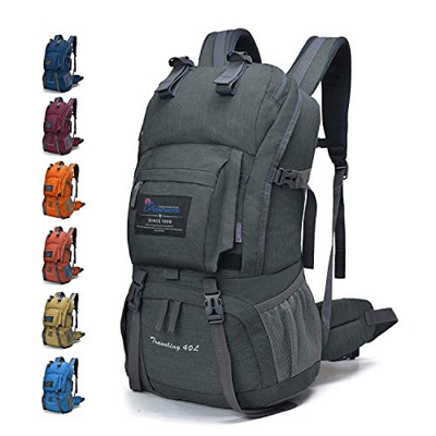 MOUNTAINTOP Mochila de Senderismo 40 litros Impermeable Mochila Trekking Mochila al Aire Libre Escalada Deporte Viajes Acampadas con Cubierta de Lluvi