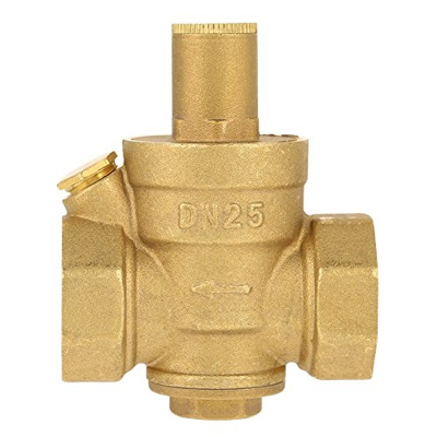 Regulador de presión de agua, reductor de presión de agua 1pc Latón ajustable Válvula de regulador de reducción de presión de agua Rosca DN25 1"