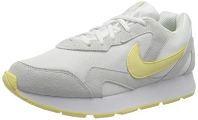 Nike Delfine, Zapatillas de Trail Running para Mujer, Multicolor (White/Bicycle Yellow 104), 38 EU