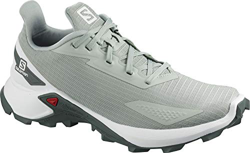 Salomon ALPHACROSS Blast W, Zapatillas de Trail Running para Mujer, Gris (Aqua Gray/White/Balsam Green), 36 EU en oferta