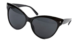 Ardisle Gato Ojo Gafas de sol Ojo de gato Señoras Mujeres Retro Vintage Shades Oversized Diseñador Grande (Negro brillante) características