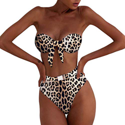 Qingsiy Bikini Mujer 2019 Push up Traje de Baño Leopardo de Verano Bikini para Mujer Conjunto de Ropa de Playa Informal Dama Traje de Baño Bikini Muje características