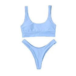 Kanpola 2020 Trajes de Dos Piezas Moda Mujer Sexy Color Puro Push-up Traje de baño Acolchado Ropa de Playa Bikini de Dos Piezas características