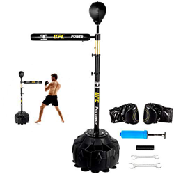 VEVOR Saco Boxeo Pie con 1 Bolas de Velocidad, Boxeo en Casa Negro con Barra Giratoria 60 cm 360°, Saco de Boxeo de Pie con Un Par de Guantes de Boxeo precio