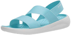 Crocs Literide Stretch Sandal Women, Sandalias de Punta Descubierta para Mujer, Azul (Ice Blue/Almost White 4KP), 38/39 EU en oferta