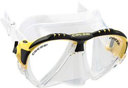 Cressi Matrix Mask - Máscara de Buceo y Snorkeling, Unisex Adulto, Transparente/Amarillo, Talla única precio